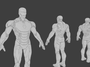Iron Man Mark 85 Rigged 3D Model