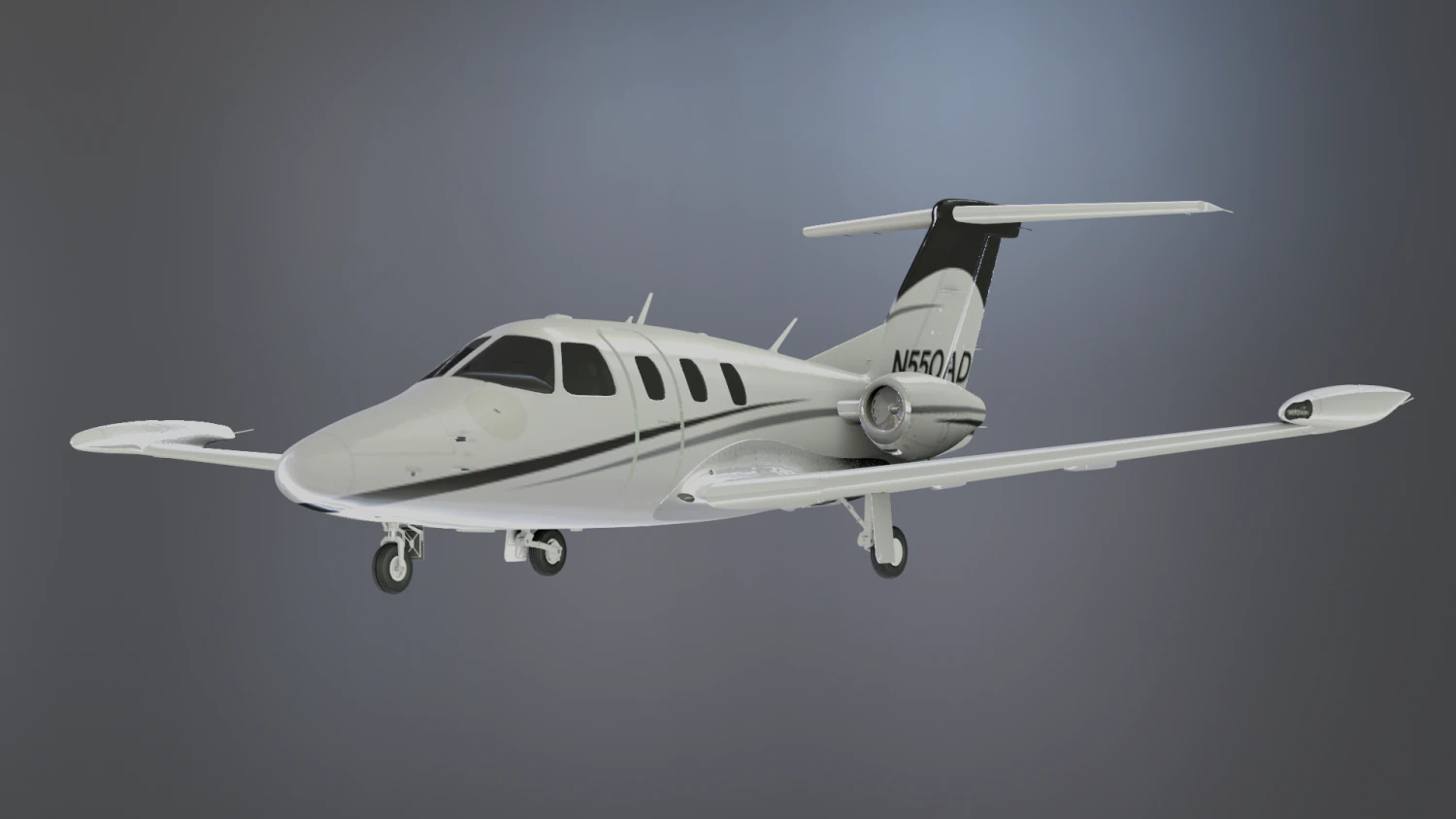 Plane N550 3D Model .c4d .max .obj .3ds .fbx .stl .blend