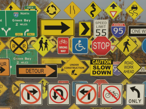 Road Signs Pack 3D 模型