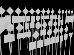 Road Signs Pack 3D 模型