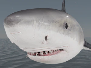 The Great White Shark - Animated and Rigged 3D Model