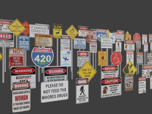 Sign Pack 3D 모델