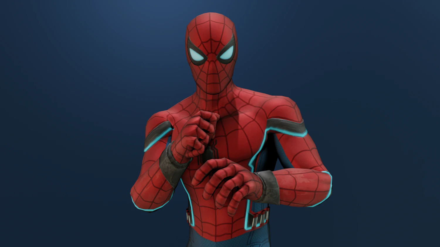 Spiderman animated and Rigged 3D Model .c4d .max .obj .3ds .fbx .stl .blend