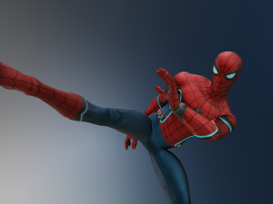 Spiderman animated and Rigged 3D Model