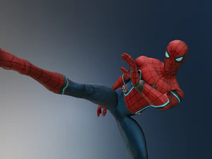 Spiderman animated and Rigged 3D Model