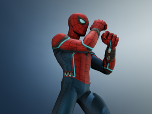 Spiderman animated and Rigged 3D Model