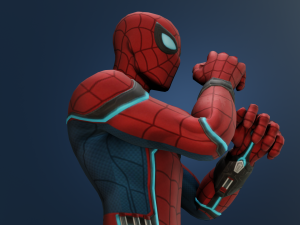 Spiderman animated and Rigged 3D Model