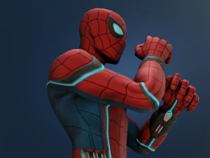 Spiderman animated and Rigged 3D Model