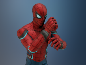 Spiderman animated and Rigged 3D Model