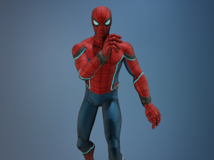 Spiderman animated and Rigged 3D Model