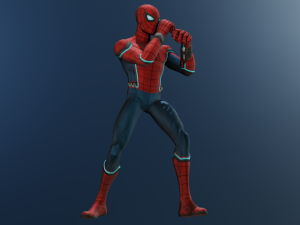 Spiderman animated and Rigged 3D Model