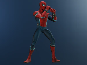 Spiderman animated and Rigged 3D Model