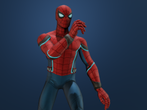 Spiderman animated and Rigged 3D Model
