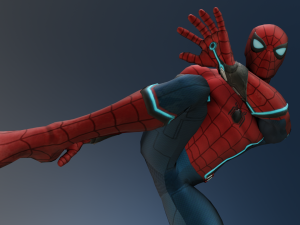Spiderman animated and Rigged 3D Model