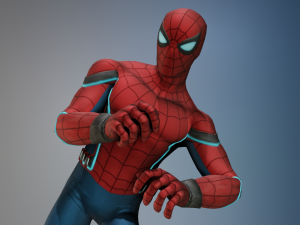 Spiderman animated and Rigged 3D Model
