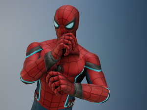 Spiderman animated and Rigged 3D Model