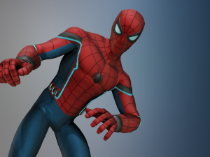 Spiderman animated and Rigged 3D Model