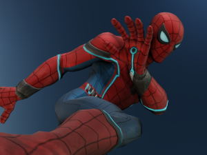 Spiderman animated and Rigged 3D Model