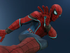 Spiderman animated and Rigged 3D Model