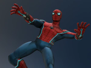 Spiderman animated and Rigged 3D Model