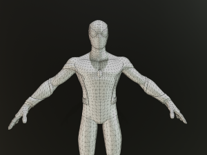 Spiderman animated and Rigged 3D Model