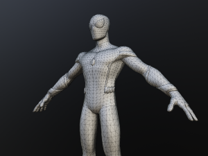 Spiderman animated and Rigged 3D Model