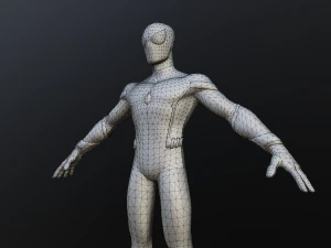 Spiderman animated and Rigged 3D Model