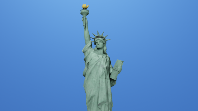 Statue of Liberty Detailed game ready Modelo 3D .c4d .max .obj .3ds .fbx .stl .blend 