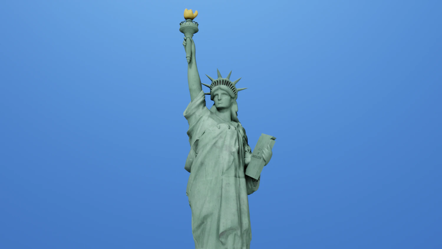 Statue of Liberty Detailed game ready 3D Model .c4d .max .obj .3ds .fbx .stl .blend 