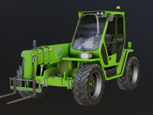 Green tractor Modelo 3D