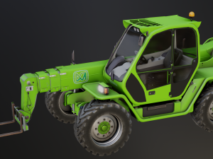 Green tractor 3D Model