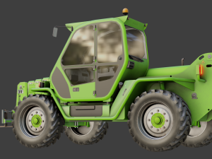 Green tractor 3D Model