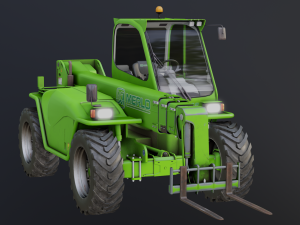 Green tractor 3D Model