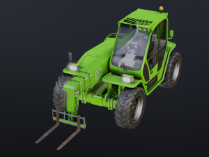 Green tractor 3D Model