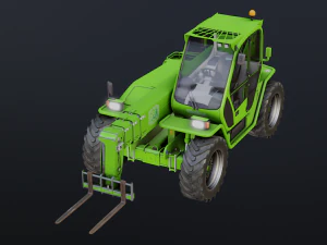 Green tractor 3D Model