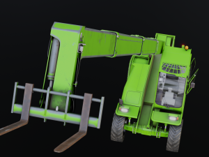 Green tractor 3D Model