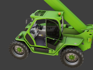 Green tractor 3D Model