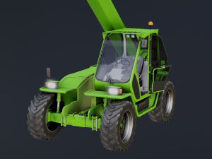 Green tractor 3D Model