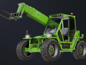 Green tractor 3D Model