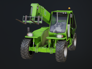 Green tractor 3D Model