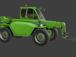Green tractor 3D Model