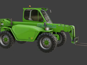 Green tractor 3D Model
