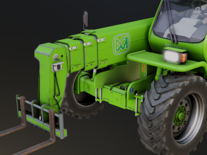 Green tractor 3D Model