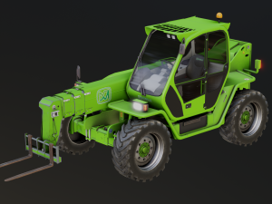 Green tractor 3D Model