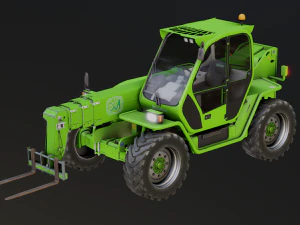 Green tractor 3D Model