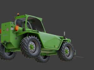 Green tractor 3D Model
