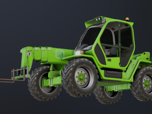 Green tractor 3D Model