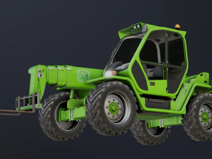 Green tractor 3D Model