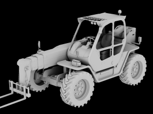 Green tractor 3D Model
