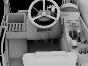 Green tractor 3D Model